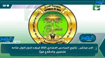 الآن مباشر.. نتائج السادس الإعدادي 2025 كربلاء الدور الأول متاحة للتحميل والاطّلاع فورًا